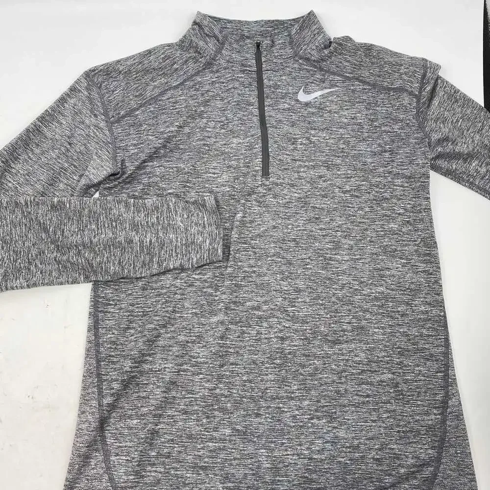 Nike Gray Quarter Zip Long Sleeve Athletic Shirt | Men’s S